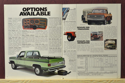 1976 Chevrolet Pickups Dealer Brochure - Fleetside, Stepside, & More options