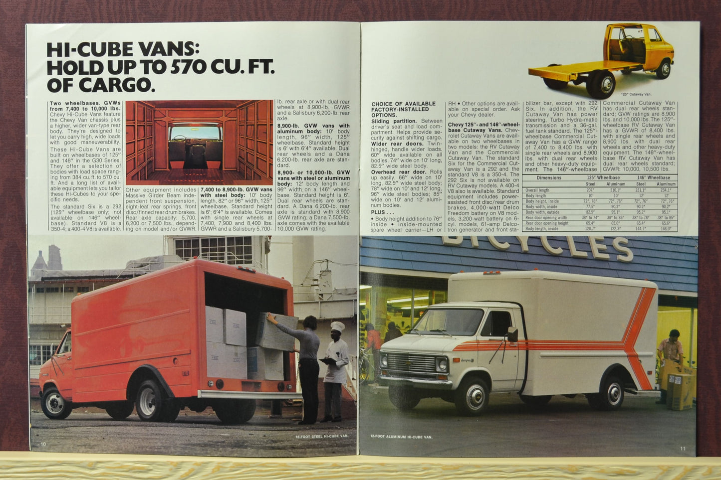 1976 Chevy Van Dealer Brochure: highcubes