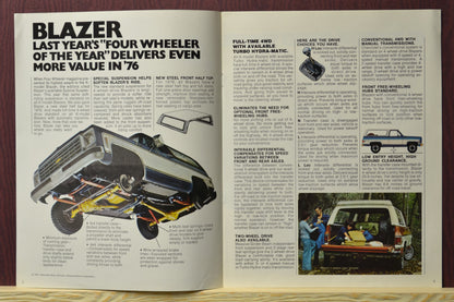 1976 Chevrolet Blazer Dealer Brochure 