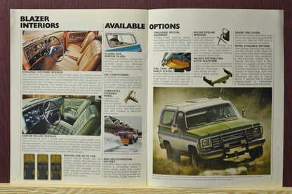 1976 Chevrolet Blazer Dealer Brochure -interiors