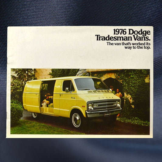 1976 Dodge Tradesman Van brochure cover – yellow van