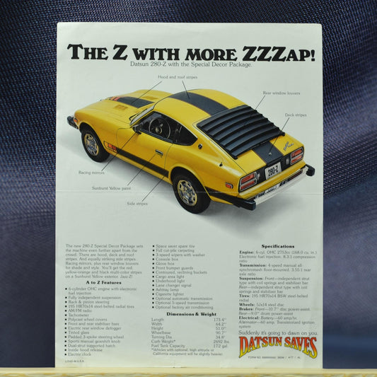 1977 Datsun 280-z special decor flyer