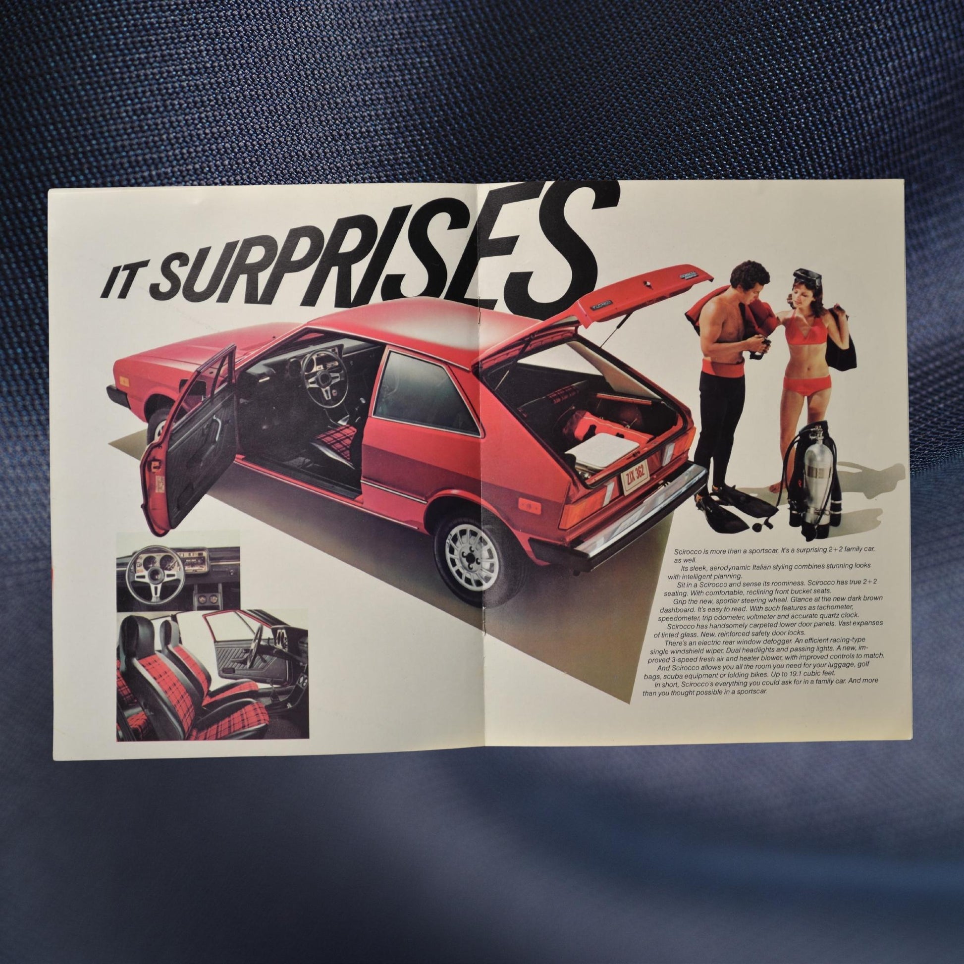 1977 Volkswagen Scirocco Sales Ad Brochure – Original VW Memorabilia 3-4