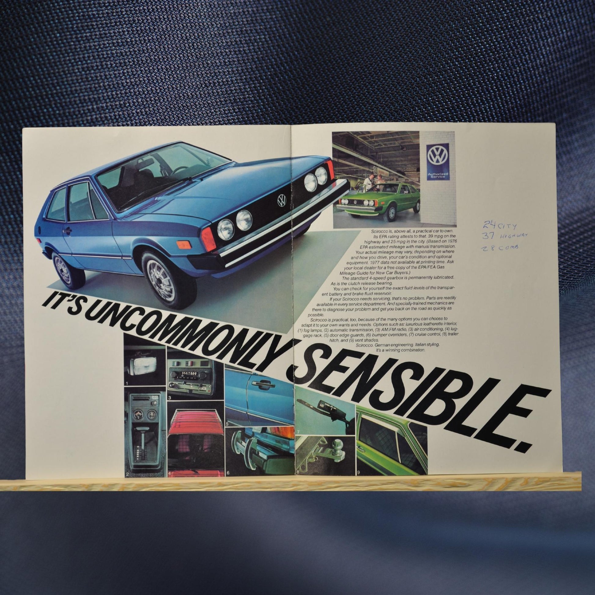 1977 Volkswagen Scirocco Sales Ad Brochure – Original VW Memorabilia 6-7