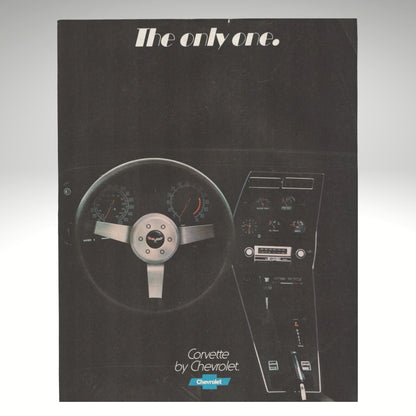 1977 Chevrolet Corvette original dealer sales flyer orange Corvette coupe six-panel foldout brochure