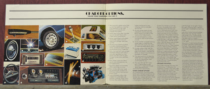 Brochure page with Dodge charger car features and specifications