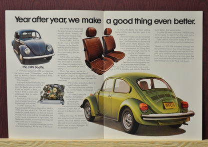 1977 Volkswagen Beetle Dealer Brochure - vintage auto ad