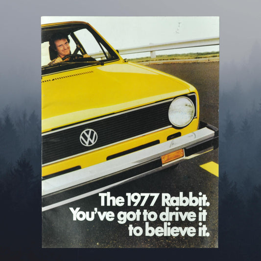 1977 Volkswagen Rabbit Dealer Brochure - Classic Automotive Literature - Vintage Art Garage