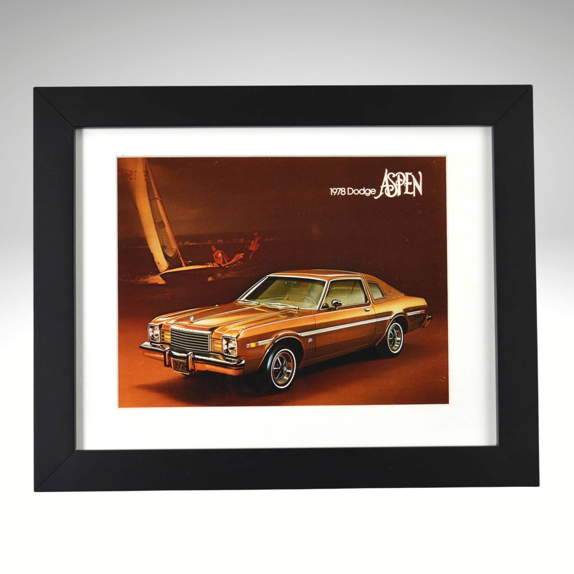 Framed artwork of a 1978 Dodge Aspen car 