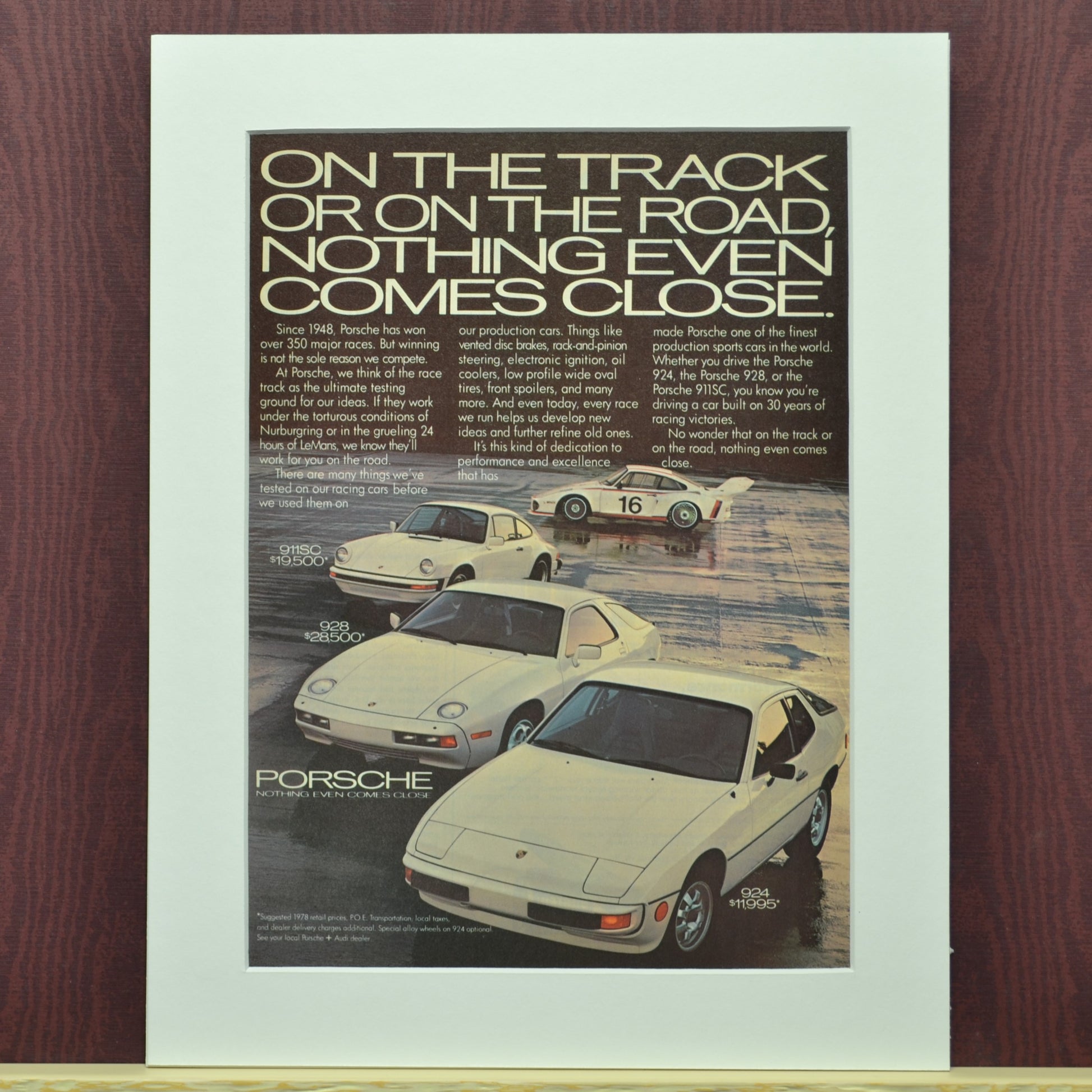 1978 Porsche Ad - Original Vintage Print