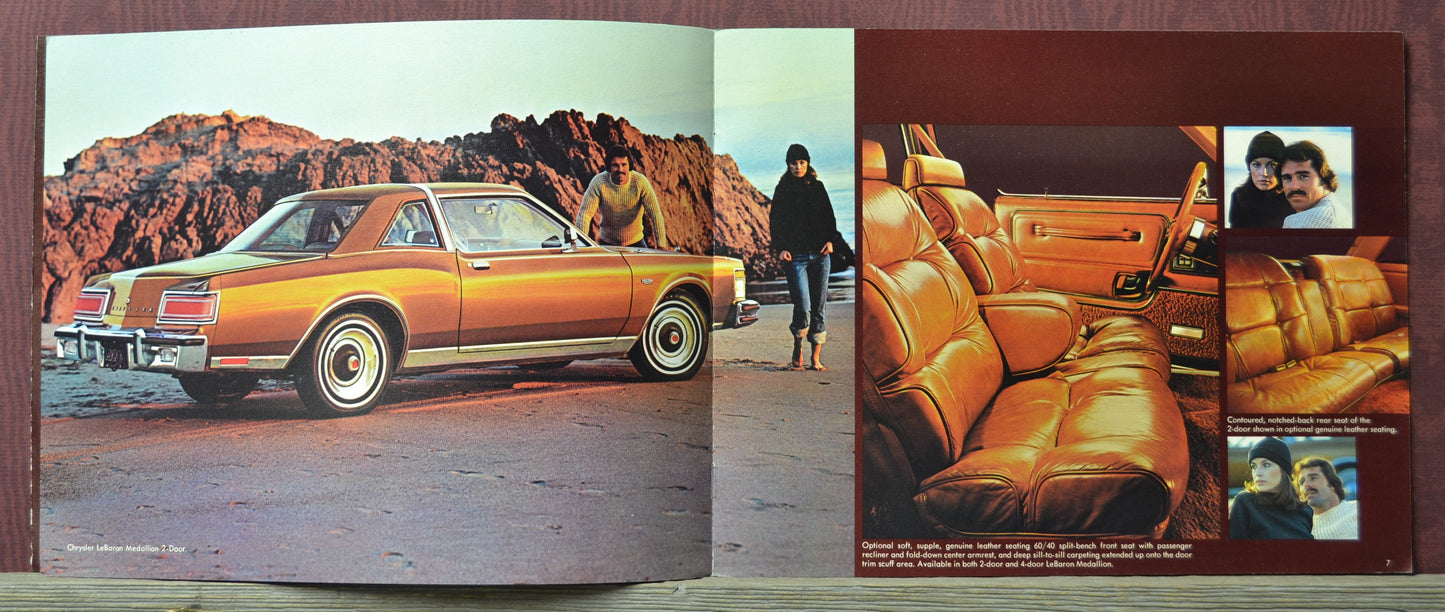 1978-chrysler-lebaron-vehicle and interior details with a desert landscape background.