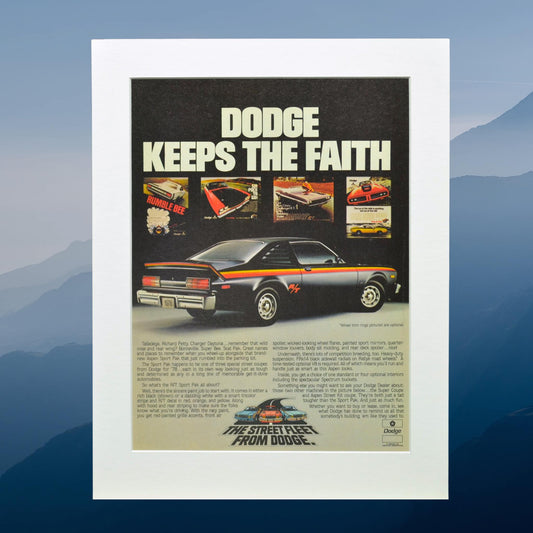 1978 Dodge Aspen R/T Scat Pack Vintage Print Ad 