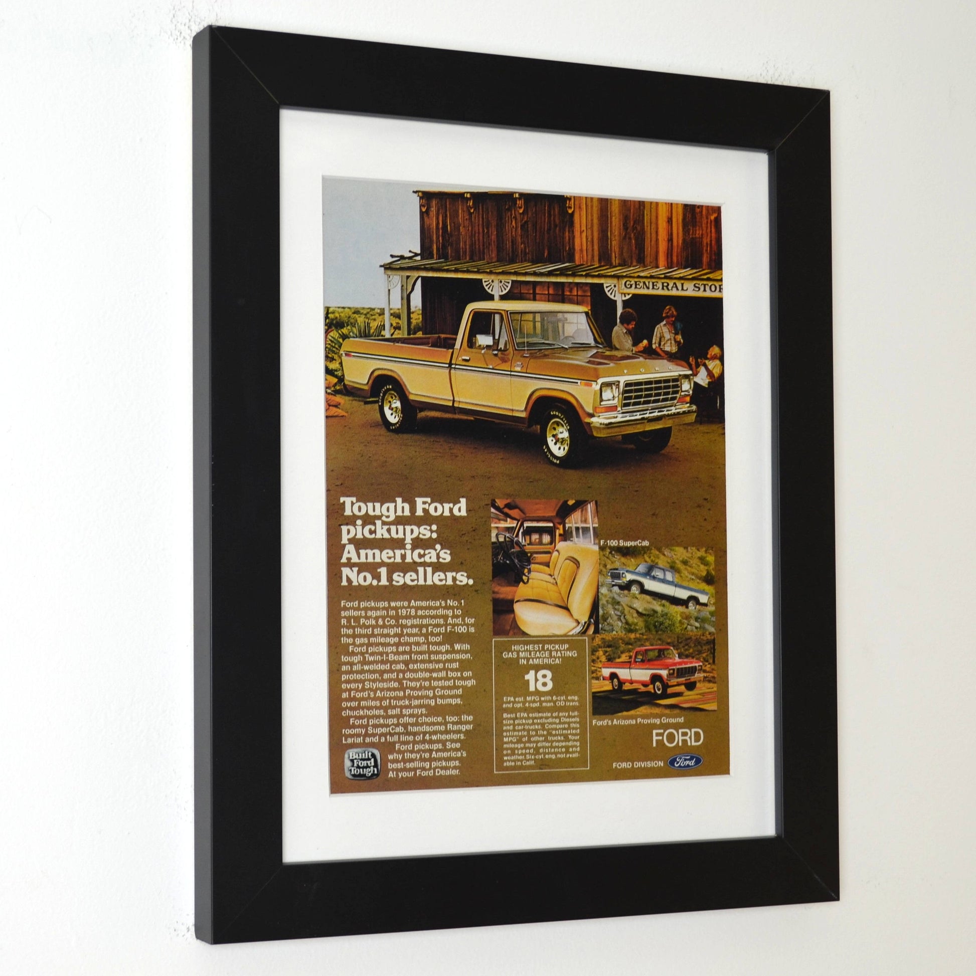 1978 Ford F-100 Pickup Truck Ad framed