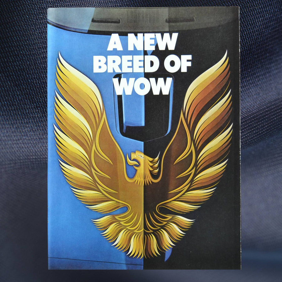 Cover of 1979 Pontiac brochure with Firebird hood emblem