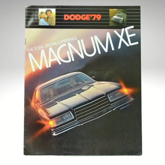 1979 Dodge Magnum XE advertisement with car on a mountain road