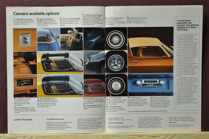 1979 Chevrolet Camaro ad brochure, options