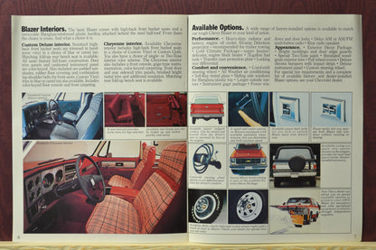 1979 Chevy Blazer Dealer Brochure Ad - Classic Squarebody History interiors