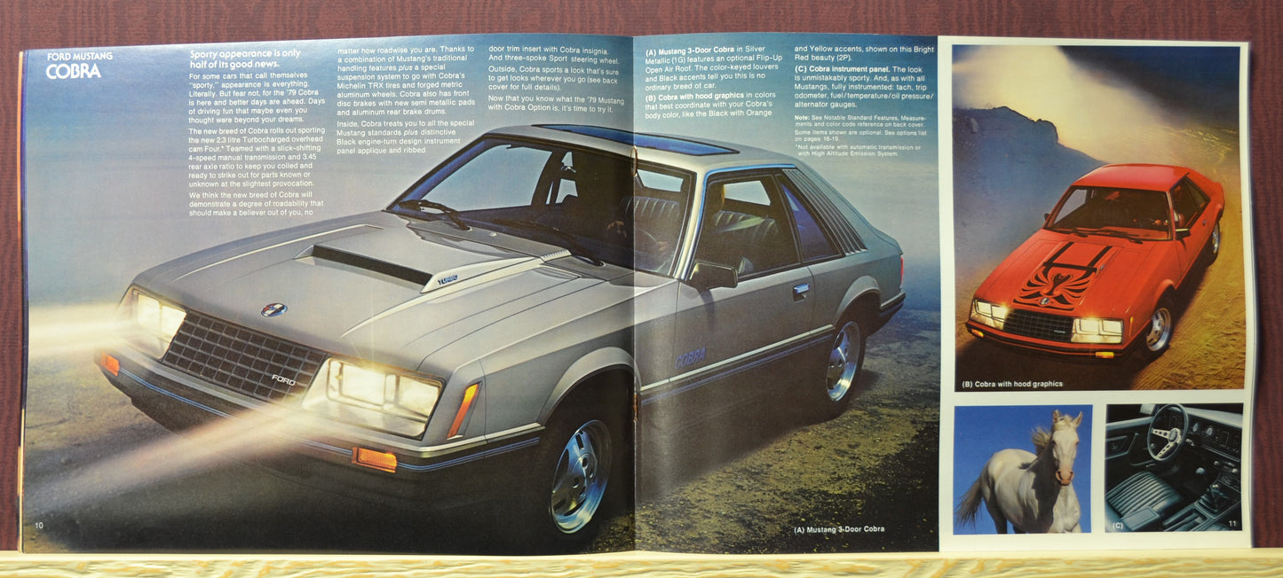 Mustang Cobra Foxbody Era Brochure Spread | John Barnes Collection