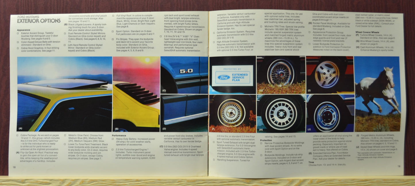 1979 Mustang exterior options Page | Vintage Mustang Memorabilia