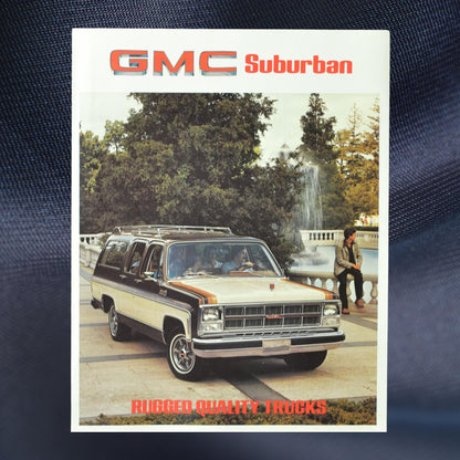 1980 GMC Suburban brochure, featuring specs on V8 engines, 4WD options, and iconic Sierra Classic trim. 