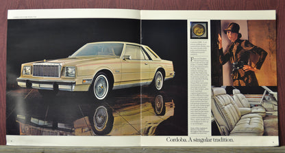 1980 chrysler cordoba brochure interior exterior center spread