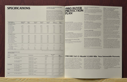 1980 AMC Dealer Brochure, specs