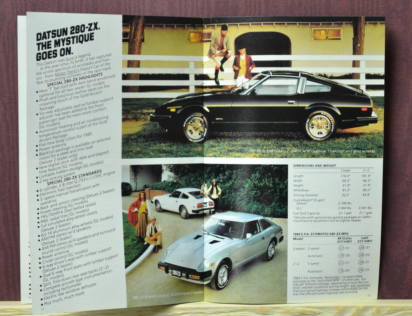 1980 Datsun Dealer Brochure – Complete Lineup Including Sedans, 280-ZX, and Pickups 11-12