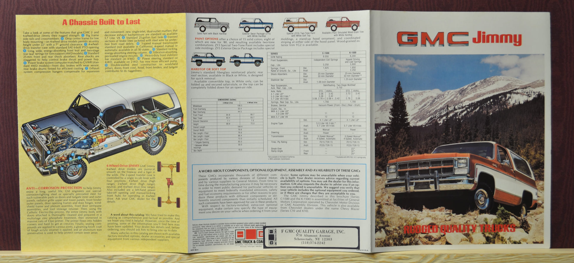 1980 GMC Jimmy Dealer Brochure - Rugged Squarebody Classic built to last