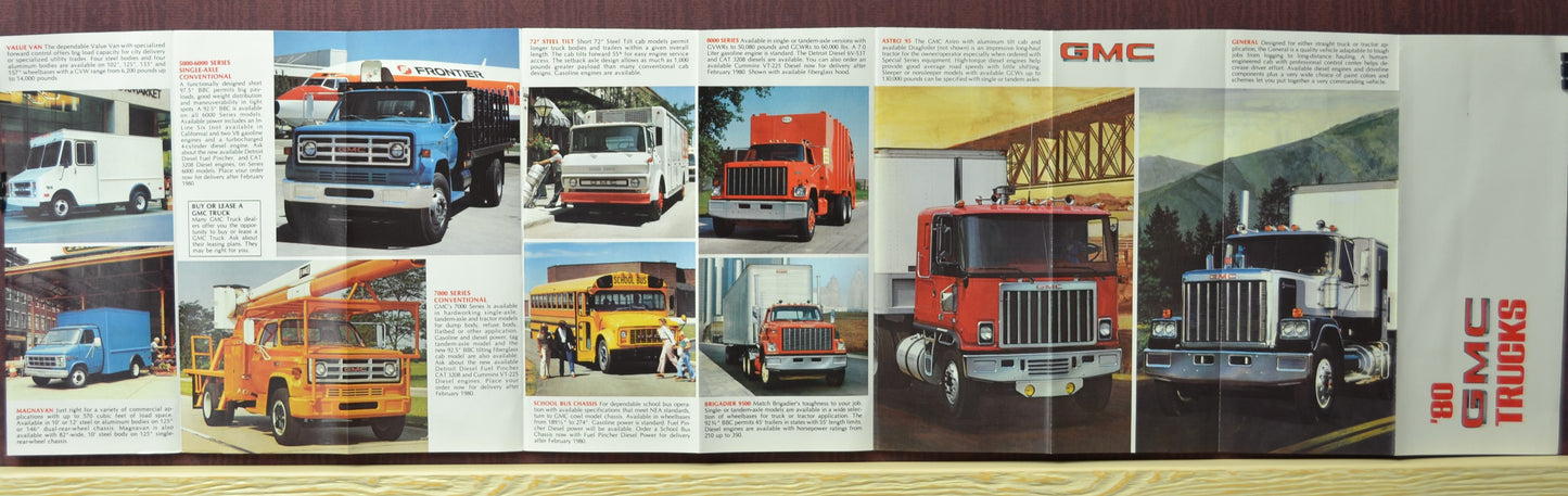 1980 gmc trucks foldout brochure, heavy trucks