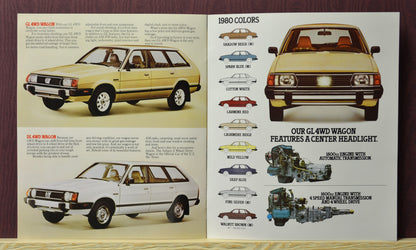 1980 Subaru Full Line Dealer Sales Brochure - Original Vintage Ad 14-15