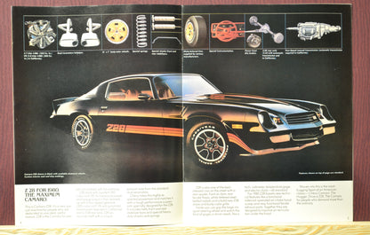 1980 chevrolet camaro dealer ad brochure, z-28