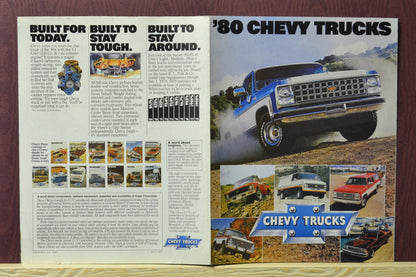 1980 Chevy Trucks Dealer Ad – Square Body, Suburban, LUV & Classic Collectible backside