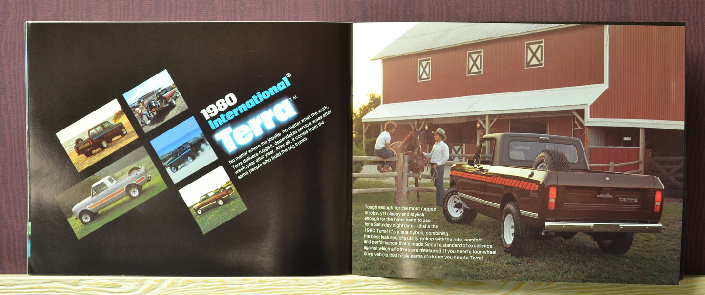 1980 International Scout Dealer Brochure, sales ad, terra pick up