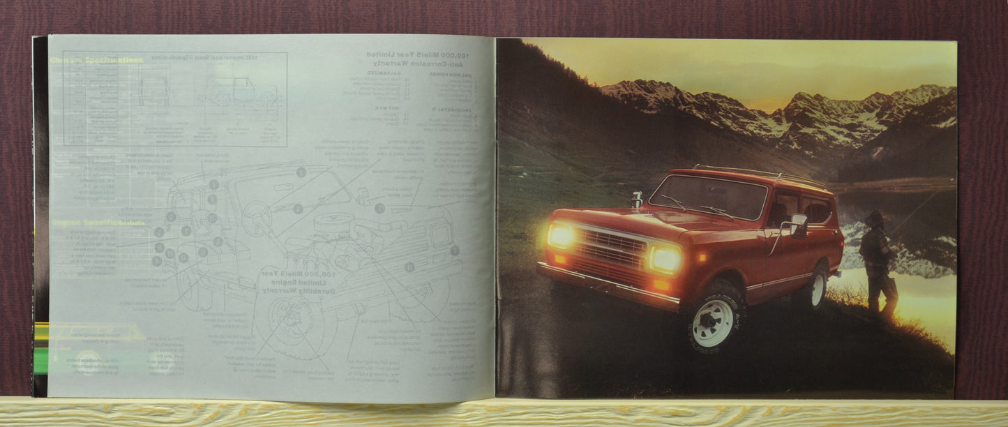 1980 International Scout Dealer Brochure, sales ad fishing