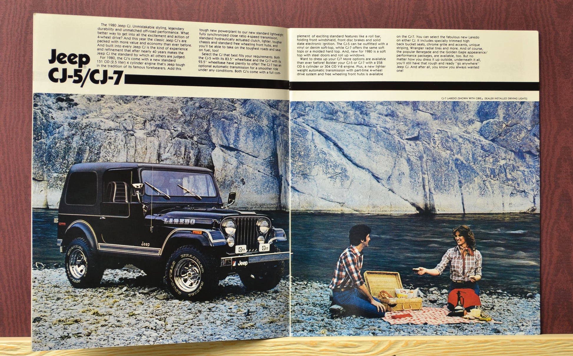 1980 Jeep Lineup Brochure  Ad – CJ-5, CJ-7, Pickup, Cherokee & Wagoneer 3-4