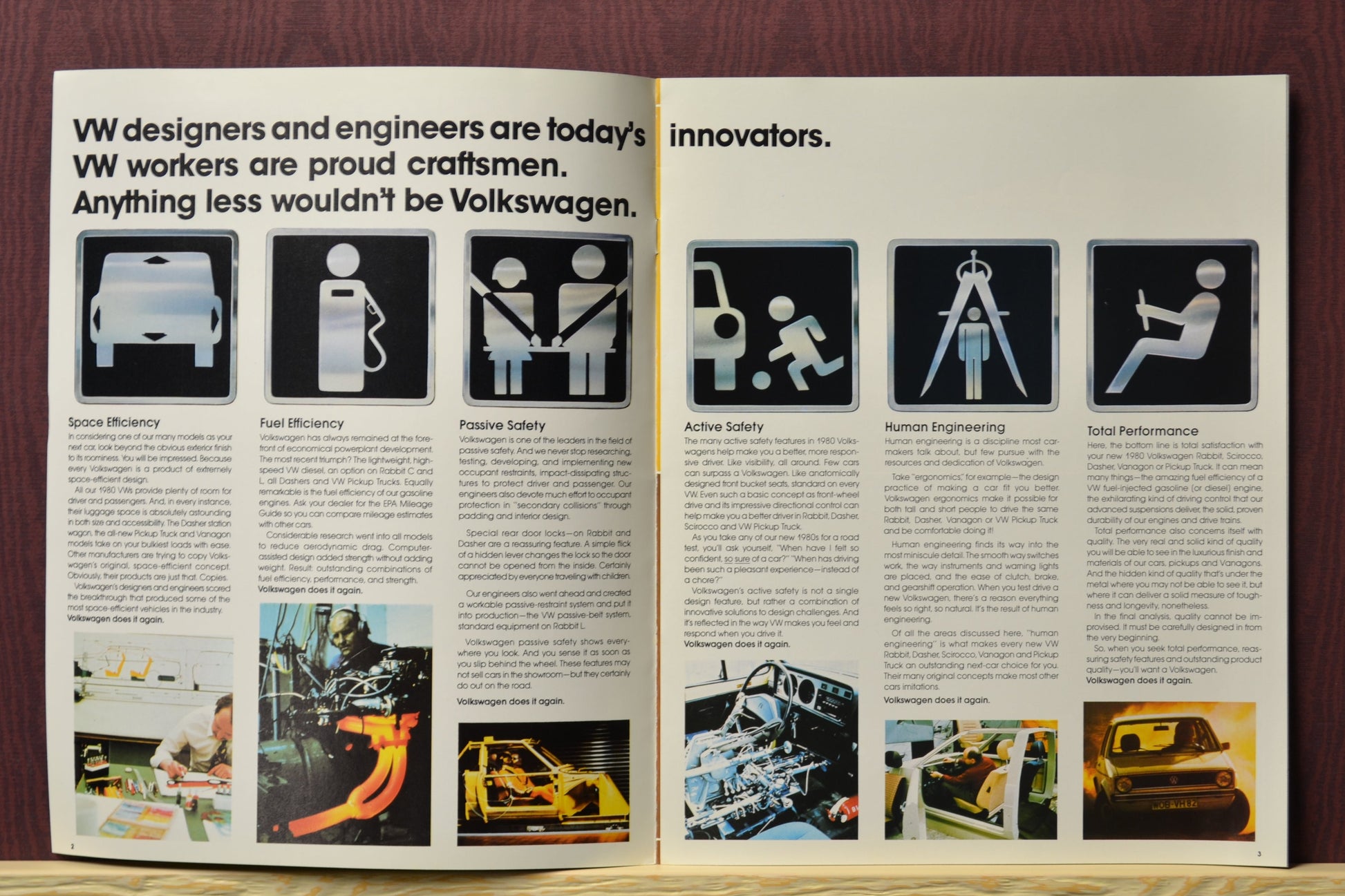 1980 Volkswagen Dealer Brochure, engineering