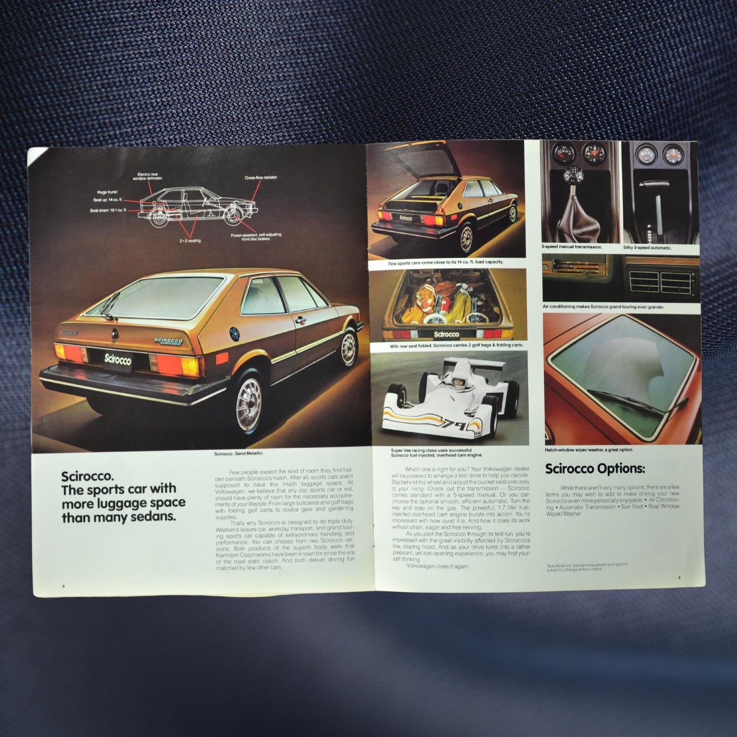 1981 VW Scirocco Ad Brochure | Vintage Automotive Collectible 8-9