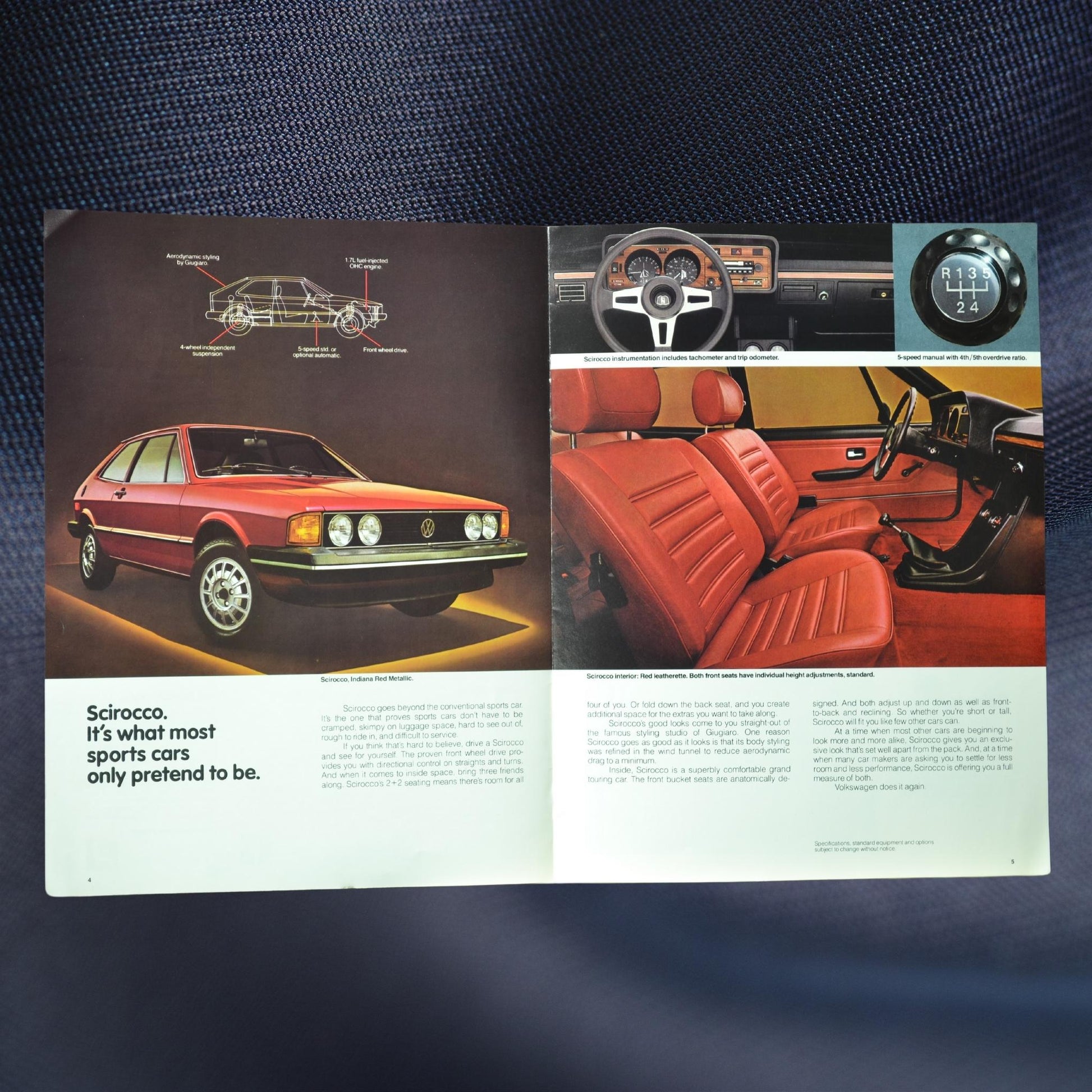 1981 VW Scirocco Ad Brochure | Vintage Automotive Collectible 4-5