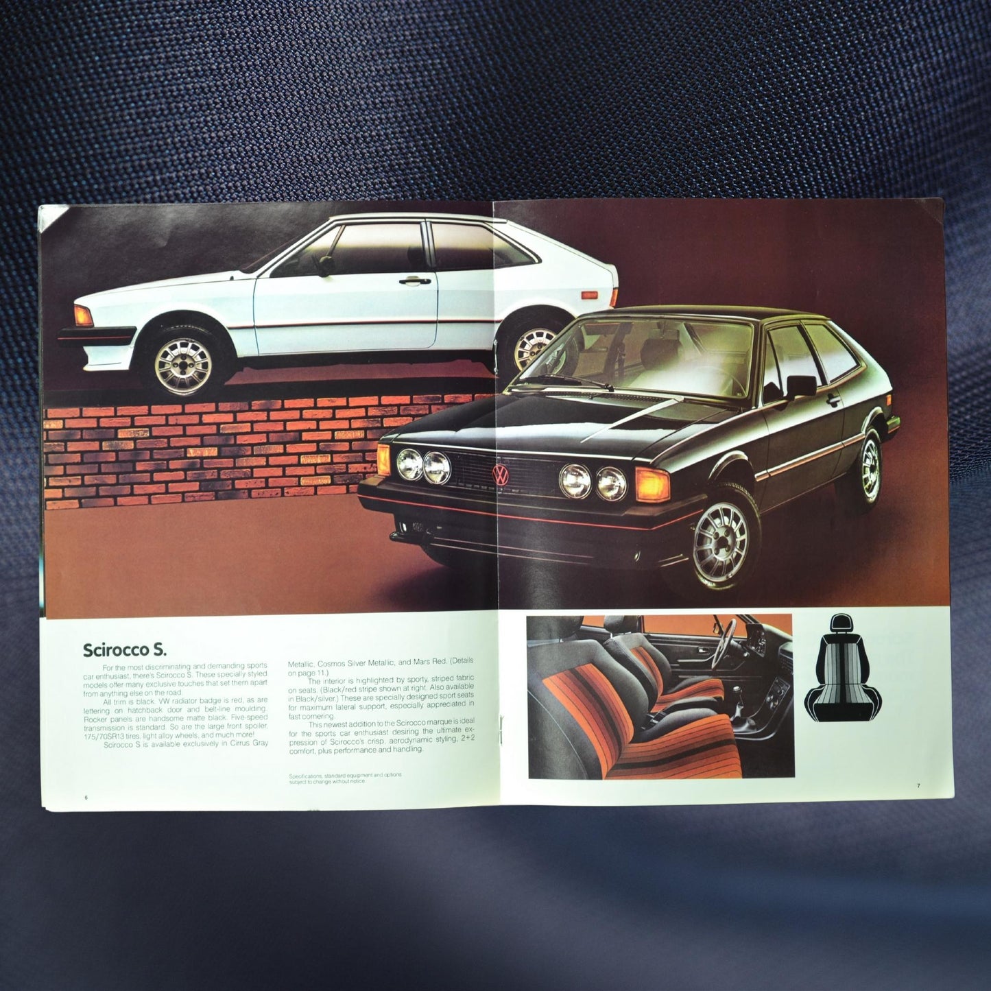 1981 VW Scirocco Ad Brochure | Vintage Automotive Collectible 6-7