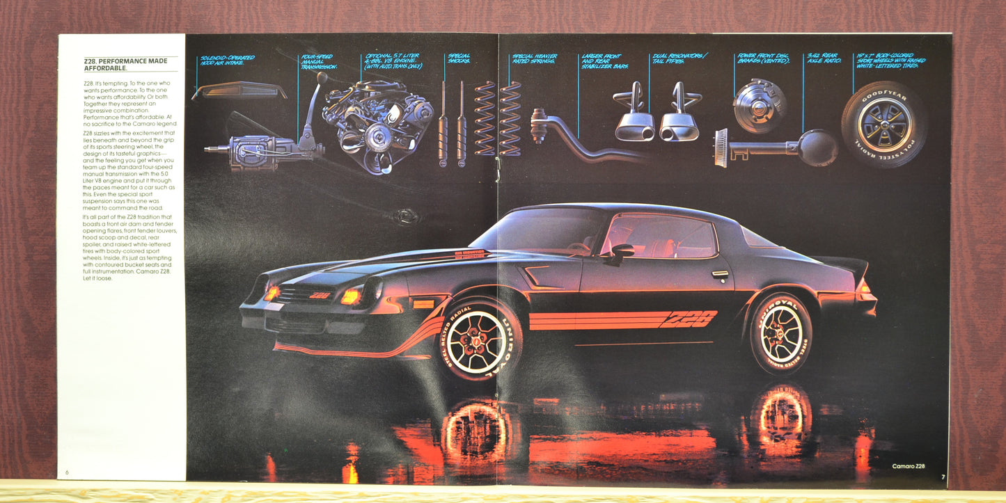 1981 camaro ad brochure, black z-28