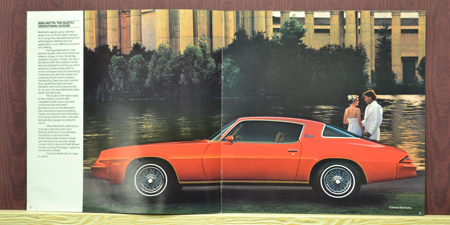 1981 camaro ad brochure, red Berlinetta