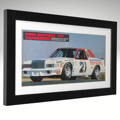 1981 wood brothers ford thunderbird nascar race car side view