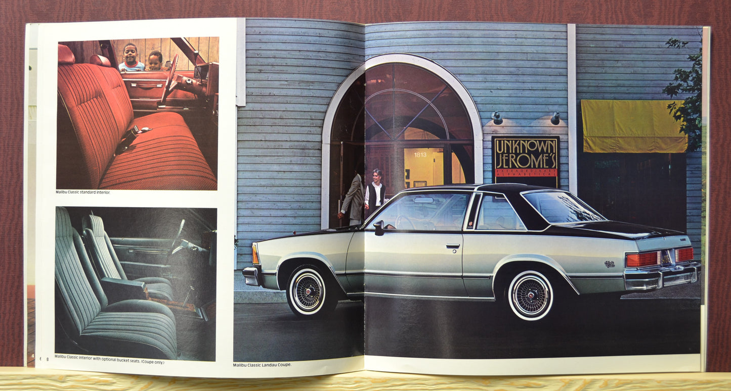 interior pages 1981 Chevy Malibu classic Landau coupe with interior features