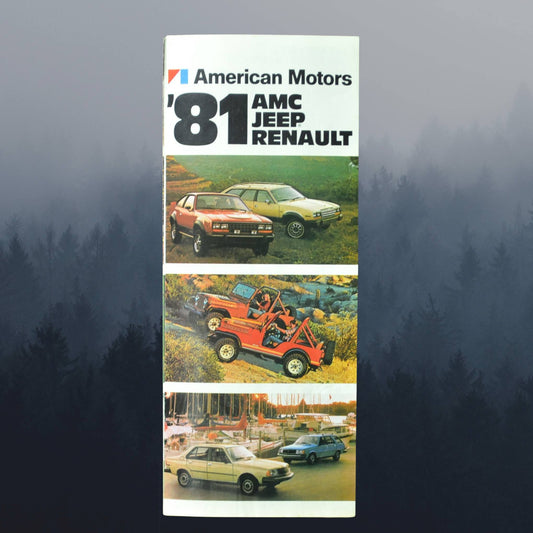 1981 AMC Jeep Renault Sales Pamphlet - Map Folded Classic Ad