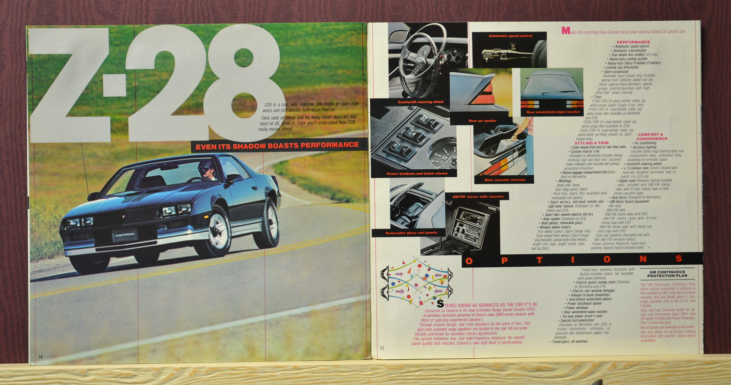 1982 Camaro Dealer Brochure - Classic Car Collectible