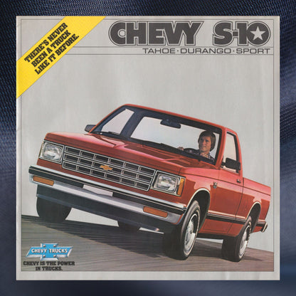 1982 Chevrolet S-10 pickup truck dealer brochure Tahoe Durango Sport 20 page sales literature vintage Chevy truck