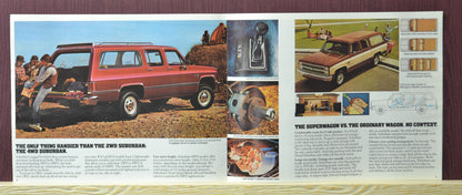 1982 Chevy Suburban Dealer Brochure ad superwagon sales ad