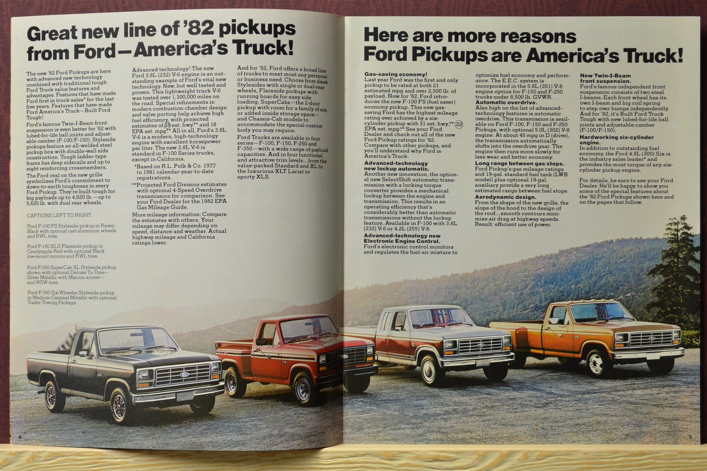 1982 Ford Pickup brochure – new line Built Ford Tough