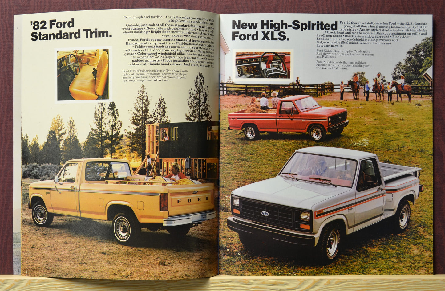 1982 Ford Pickup brochure – Standard trim and XLS