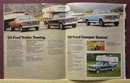 1982 Ford F-Series brochure featuring towing and camper packages